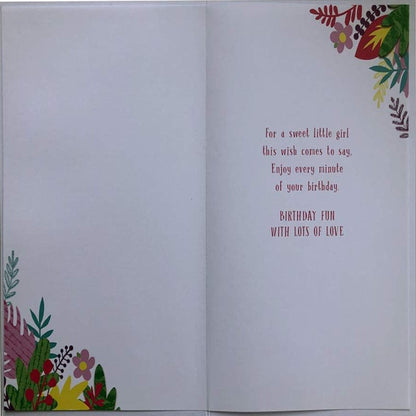 Granddaughter 3rd Birthday Card   -   Cute Cat Design  -    Lovely Verse  -  15.2cm  x  22.8cm