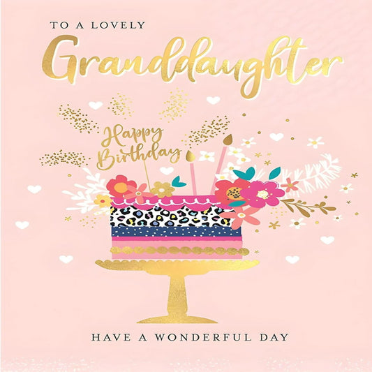 Granddaughter Birthday Card | Floral Birthday Greeting Card  -  230  x  160mm