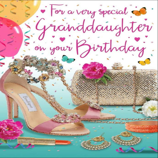 Granddaughter Birthday Card   –   Piccadilly Greetings   -   9 x 6 inches