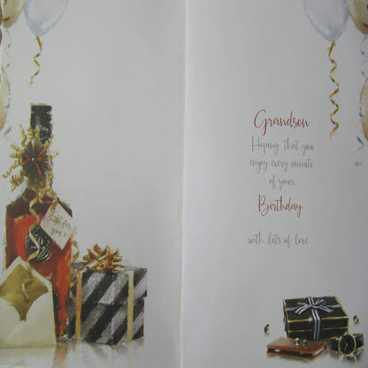 Grandson Birthday Card  –  Colourful Birthday Greeting Card   -  9 x 6 inches