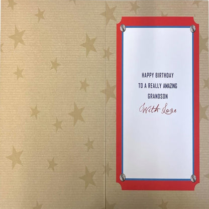 Grandson Birthday Card with Weights & Trainers Design   -    7.75   x   5.25 inches