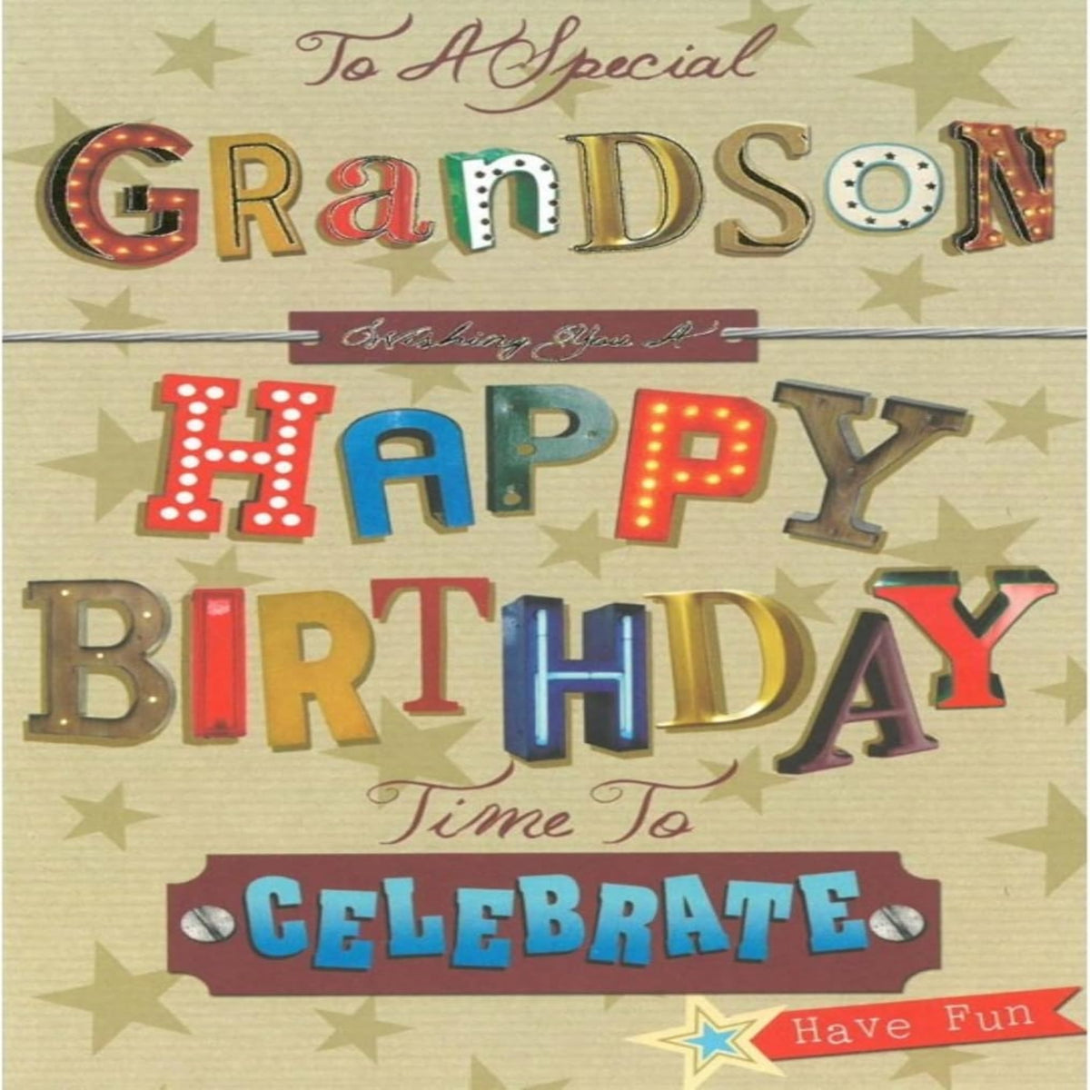 Grandson Birthday Card with Weights & Trainers Design   -    7.75   x   5.25 inches