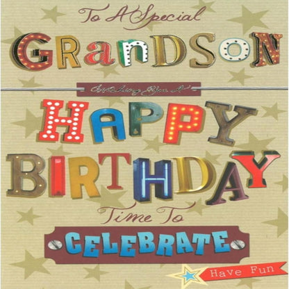 Grandson Birthday Card with Weights & Trainers Design   -    7.75   x   5.25 inches