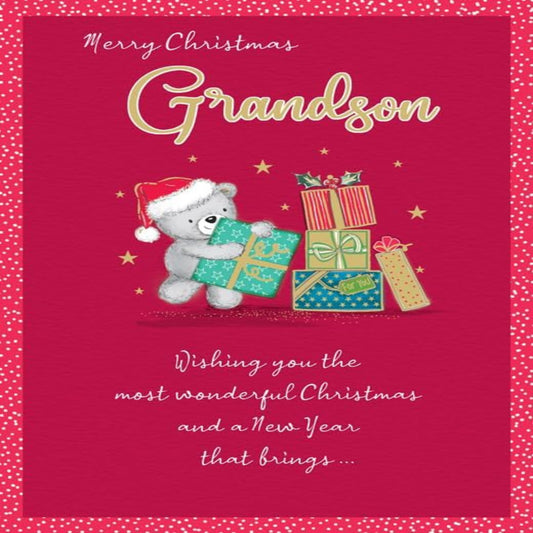 Grandson Christmas Card   –    Merry Christmas  -  Regal Publishing   -   9  x  6  inches