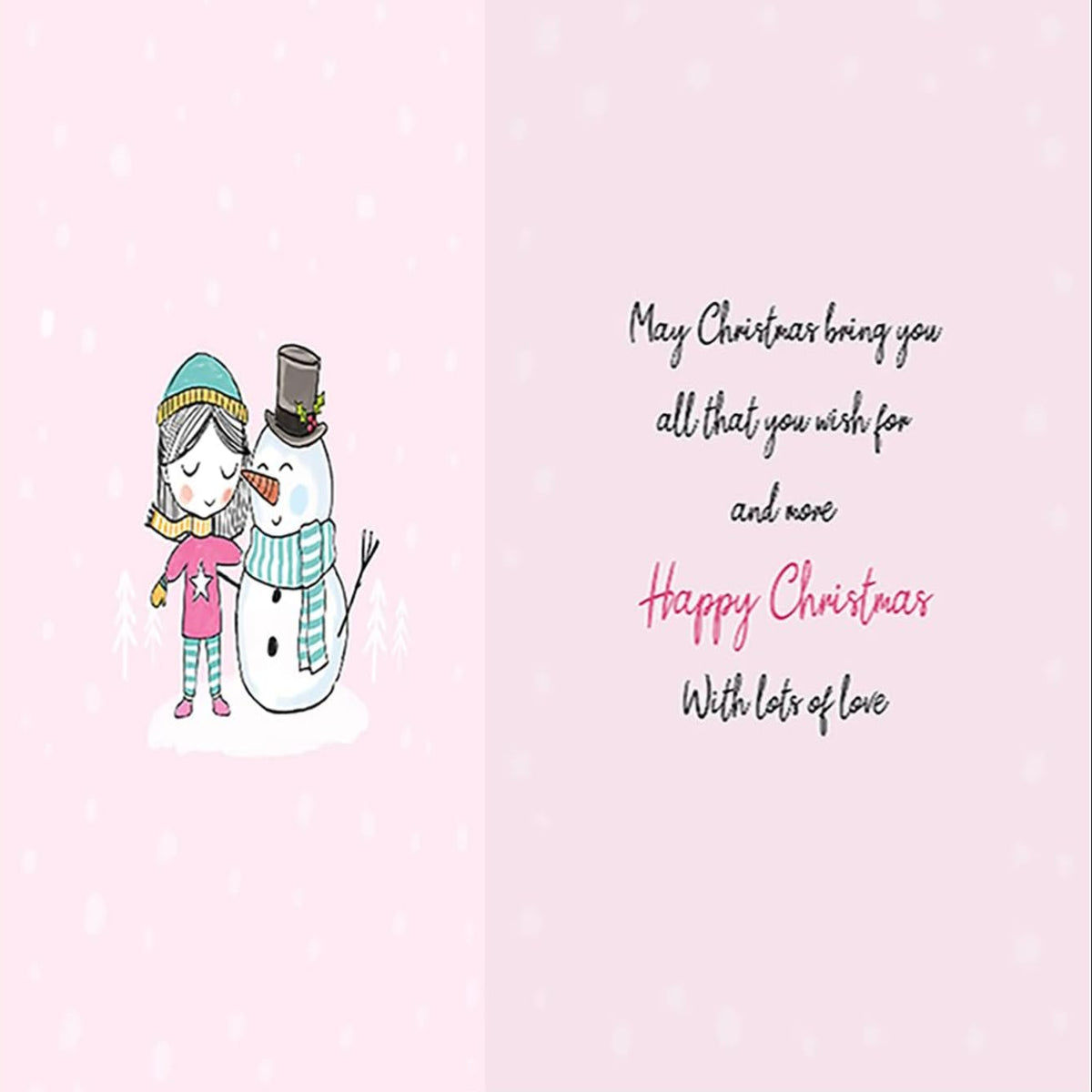 Great Granddaughter Character Christmas Card  -  Piccadilly Greetings   -   8  x  6 inches