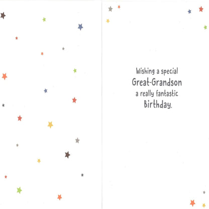 Great-Grandson Birthday Card   -   Colourful Design   -    13   x   19 cm