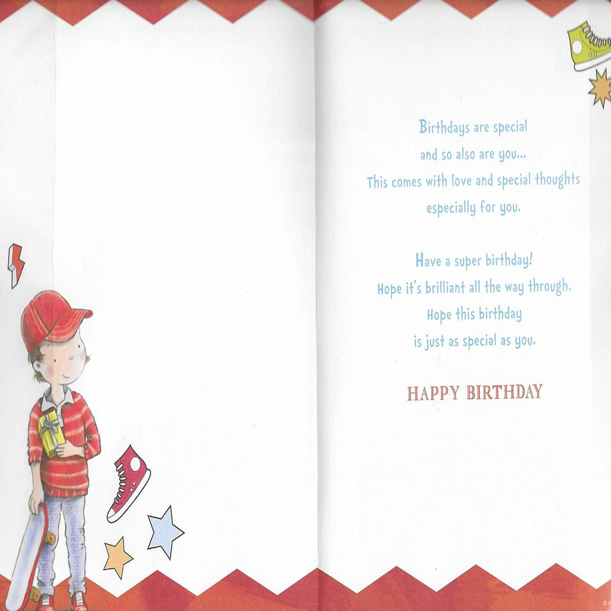 Great Grandson Birthday Card with Badge  -  9 x  6  inches