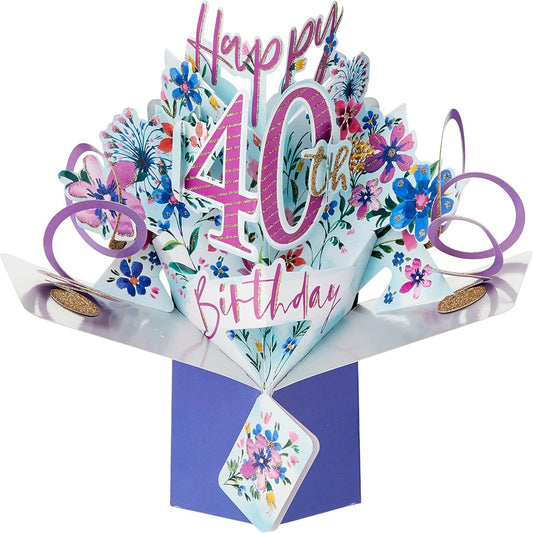 Happy 40th Birthday 3D Pop-Up Card | Second Nature