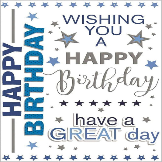 Happy Birthday Card for Him | Script Design   -  7.5   x  5.25  inches