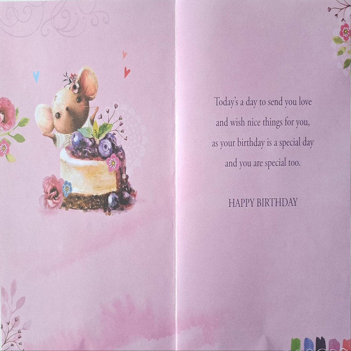 Happy Birthday Mum Card Sparkle With Happiness   -   137  x  195mm