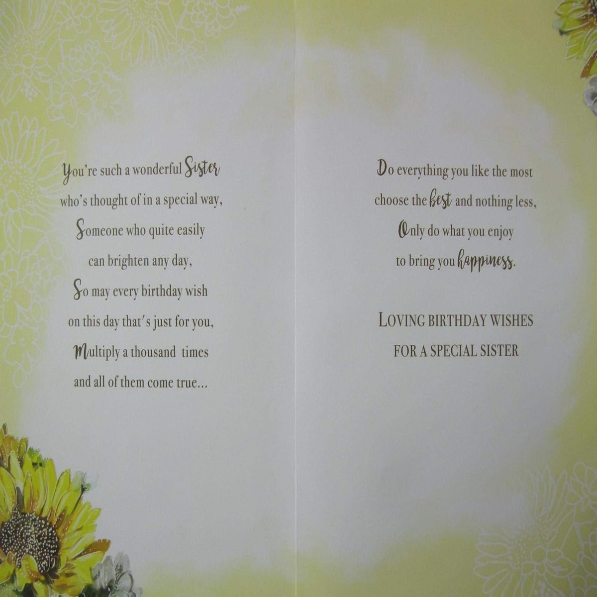 Happy Birthday Sister Card | Colourful Flowers Birthday Greeting