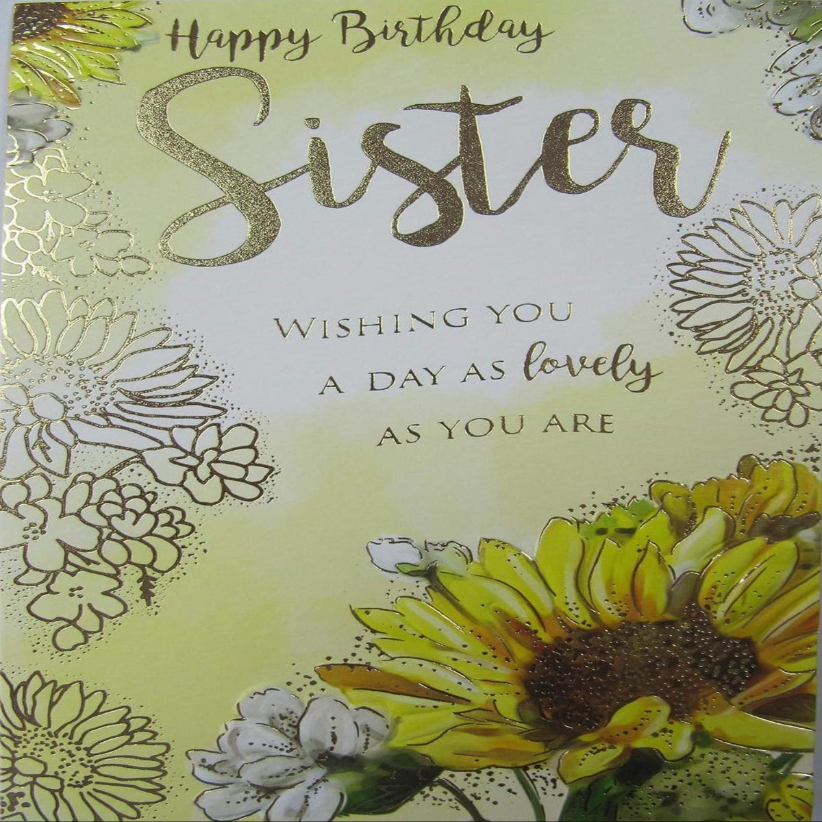 Happy Birthday Sister Card | Colourful Flowers Birthday Greeting