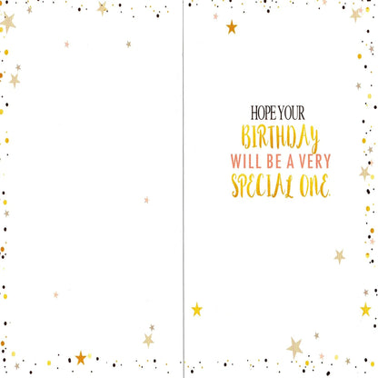 Happy Cake and Present Birthday Card for Family or Friend  -    210  x  290 mm