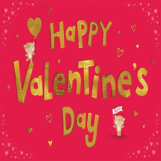 Happy Valentine’s Day Card  –   Piccadilly Greetings   -   9 x 6 inches