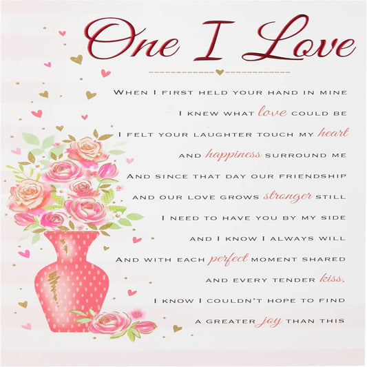 Heartfelt Wishes Birthday Card for One I Love |  9  x  6  inches
