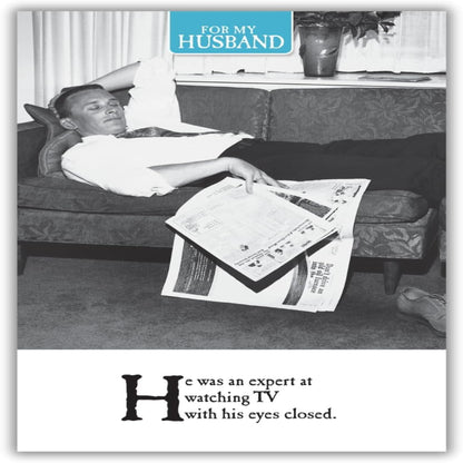 Husband Birthday Card for Him | Emotional Rescue Greeting Card  -  6 x 9 inches