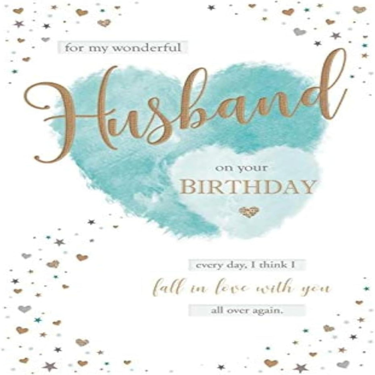 Husband Birthday Card with Loving Verse  -  230 x 150mm