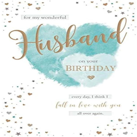 Husband Birthday Card with Loving Verse  -  230 x 150mm