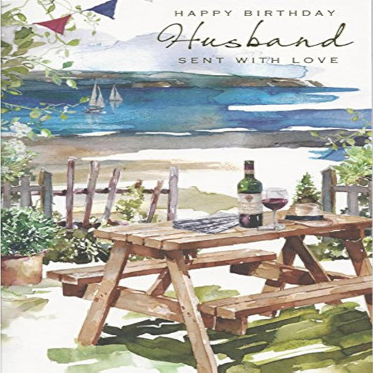 Husband Birthday Card   –    Nigel Quiney Greeting Card    -    16cm   x   23cm