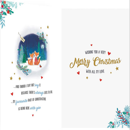 Husband Christmas Card   –   Piccadilly Greetings Character Design   -    9   x  6 inches