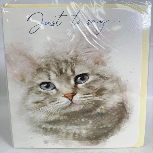 Just to Say Card with Cute Kitten | Premium Greeting Card