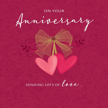 Koko Designs Luxury Contemporary Anniversary Card | Elegant Anniversary Greeting   -   8  x  6 inches