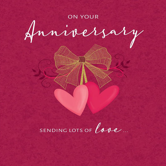 Koko Designs Luxury Contemporary Anniversary Card | Elegant Anniversary Greeting   -   8  x  6 inches