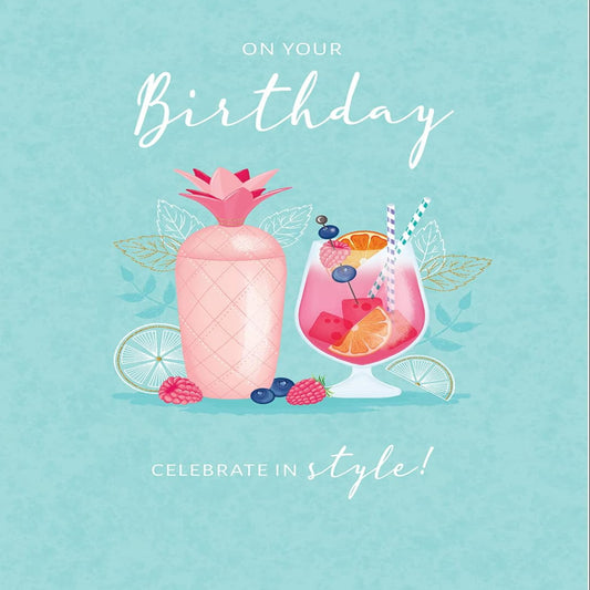Koko Designs Luxury Contemporary Birthday Card   -  Piccadilly Greetings   -   8 x 6 inches