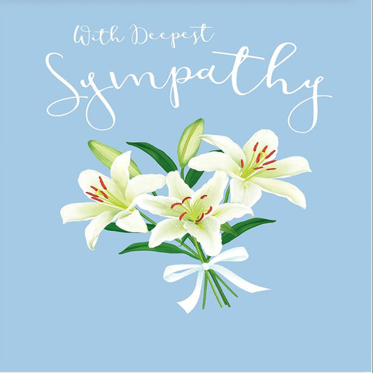 Luxury Deepest Sympathy Card – Koko Designs  -  Green  -  8 x 6 inches