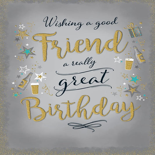Modern Birthday Card for Friend | Piccadilly Greetings  -  8  x  6 inches