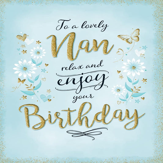 Modern Birthday Card for Nan | Piccadilly Greetings   -  8  x  6 inches
