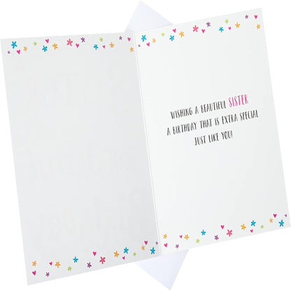 Modern Birthday Card for Sister   –   Piccadilly Greetings   -   8 x 6 inches