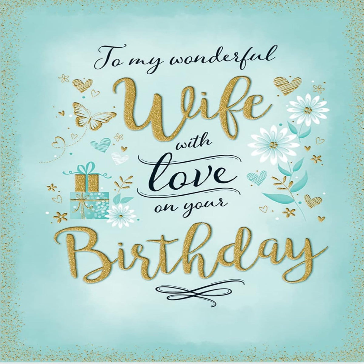 Modern Birthday Card for Wife |  Piccadilly Greetings  -  8  x  6 inches