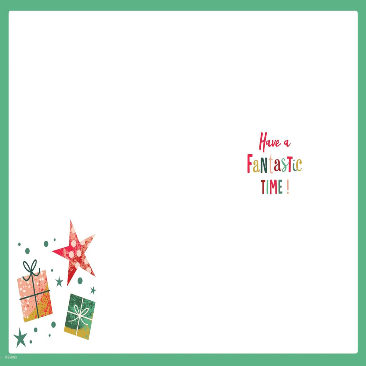 Modern Christmas Card for Friends  -   9  x  6 inches