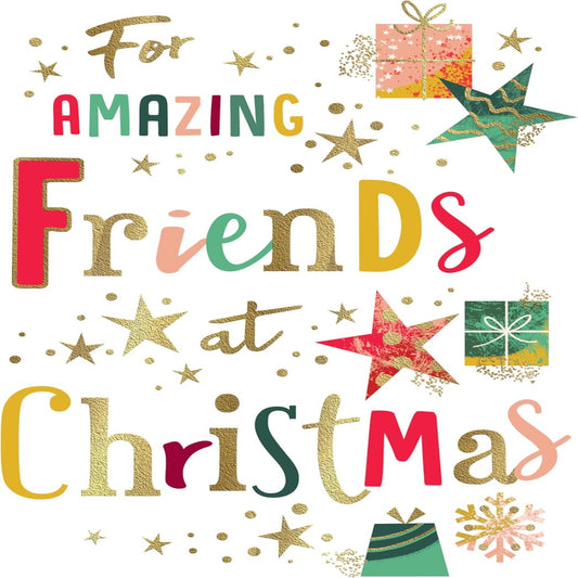 Modern Christmas Card for Friends | Christmas Greeting Card  -  9  x  6 inches