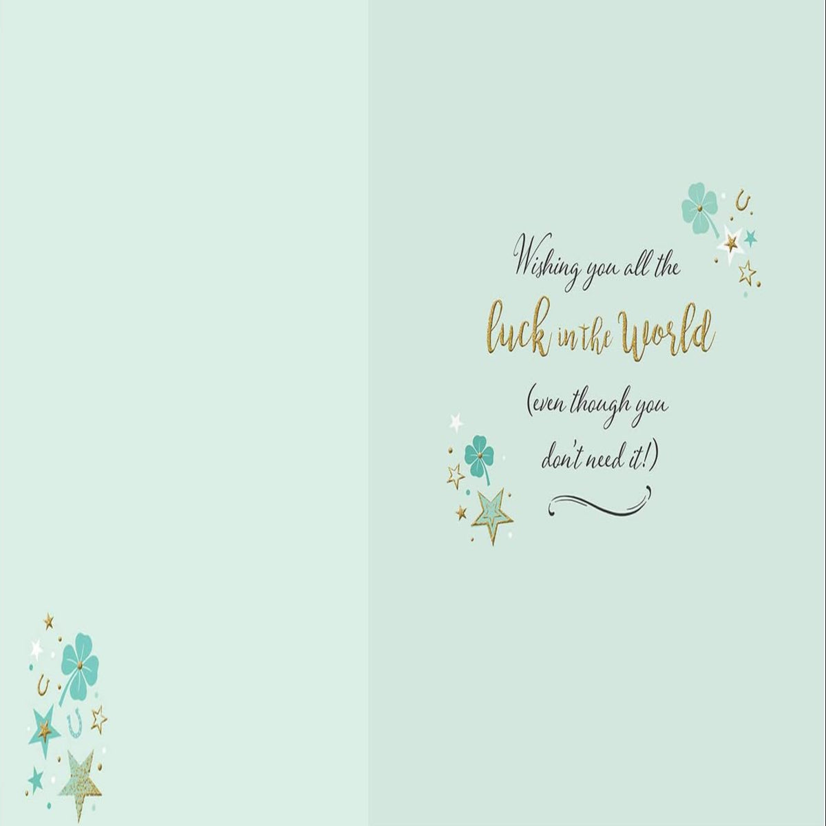 Modern Good Luck Card   –   Piccadilly Greetings   -   8  x  6 inches