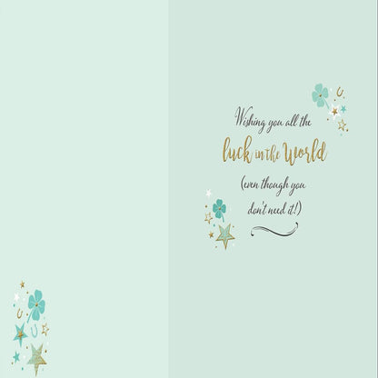 Modern Good Luck Card   –   Piccadilly Greetings   -   8  x  6 inches