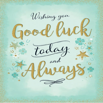 Modern Good Luck Card   –   Piccadilly Greetings   -   8  x  6 inches
