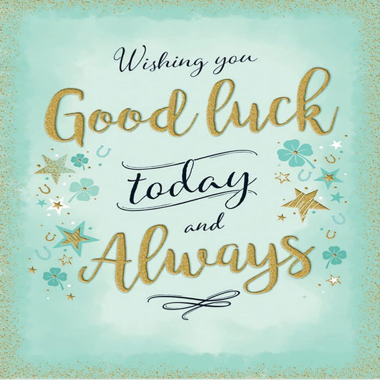 Modern Good Luck Card   –   Piccadilly Greetings   -   8  x  6 inches