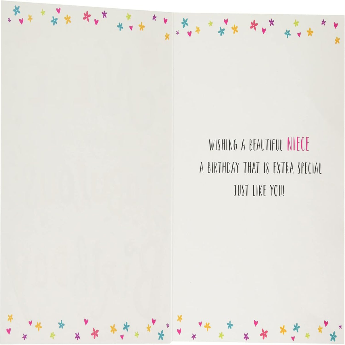 Modern Niece Birthday Card   -    Regal Publishing     -   pink|gold|green|black|white   -    8 x 6 inches