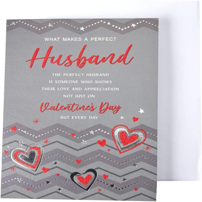 Modern Valentine’s Day Card for Husband   –   Regal Publishing   -   9  x  6 inches