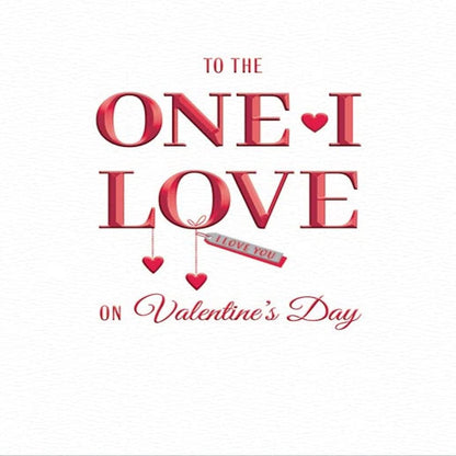 Modern Valentine's Day Card for One I Love | Avant Garde  -  8 x 6 inches