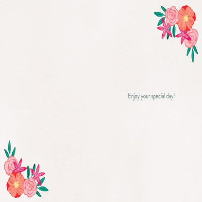 Mother's Day Card Floral Design | Piccadilly Greetings   -   7 x 5 inches