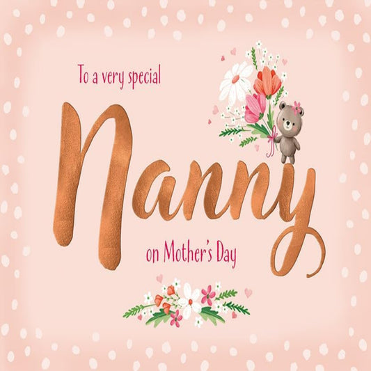 Mother's Day Card for Nanny | Piccadilly Greetings    -    9  x  6 inches