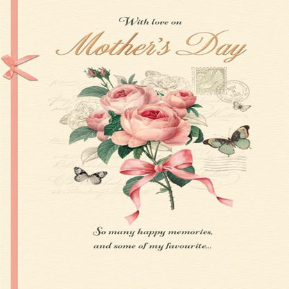 Mother's Day Card With Love   –   Elegant   -   Piccadilly Greetings    -    9  x  6 inches