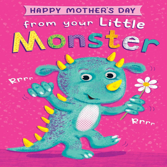 Mother's Day Card from Little Monster | Cute Mother's Day Greeting Card    -   Regal Publishing   -   9 x 6 inches