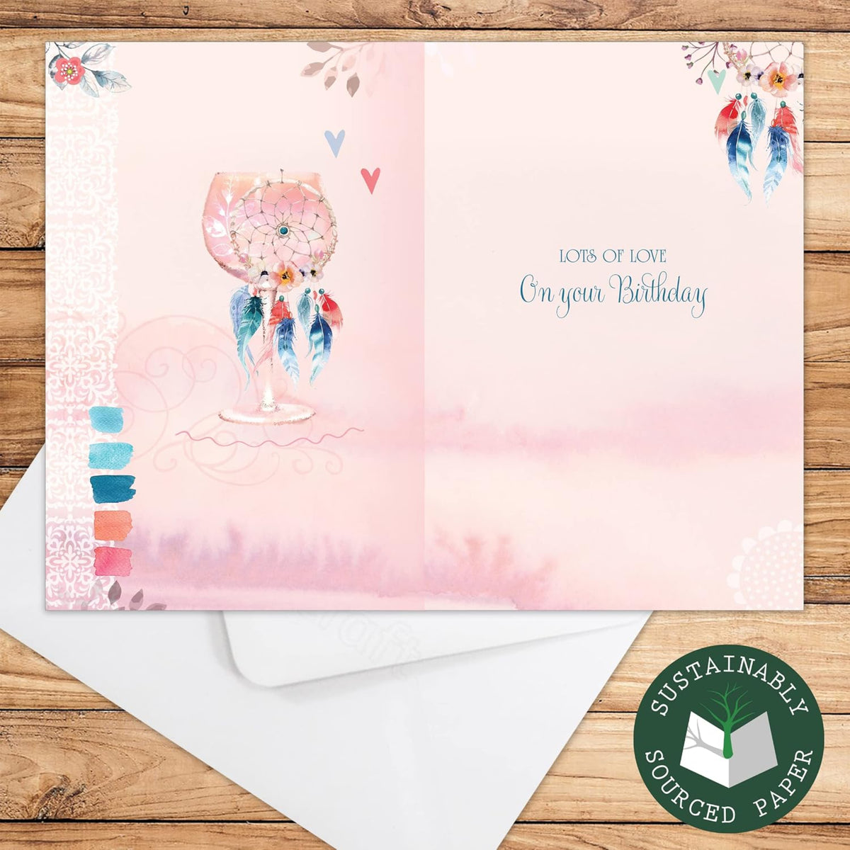 Mum Birthday Card With Lots of Love | Premium Birthday Card  -   22.9cm  x  15.2cm