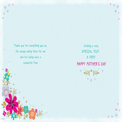 Mum Mother’s Day Card –  Butterfly Sentiment Greeting Card   -   9  x  6 inches