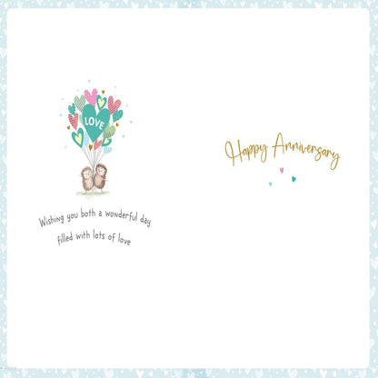 Mum & Dad Anniversary Card   –   Elegant    -   Piccadilly Greetings    -    9 x 6 inches