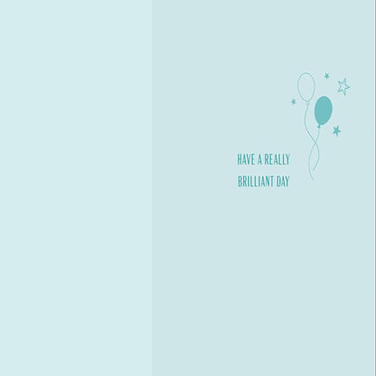 Nephew Birthday Card  -   Classic Green, White & Brown   -   8  x  6 inches